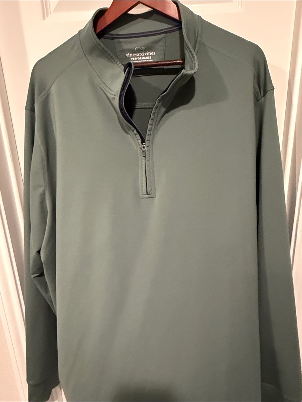 Vineyard Vines Performance Quarter-Zip Pullover in Sage